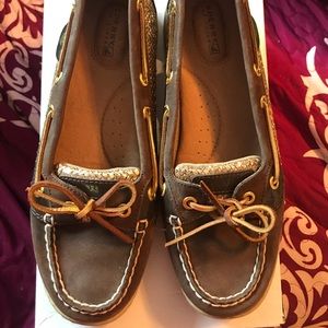 Pre-Owned Sperry’s Top - Sider Brown Gold Shoes 8M
